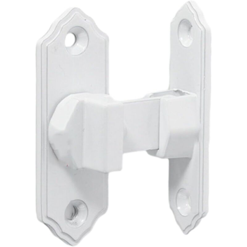 Cerradura para puerta corrediza de 90 grados, pestillo de ángulo recto, pestillo de 90 grados (blanco) - Sollbry