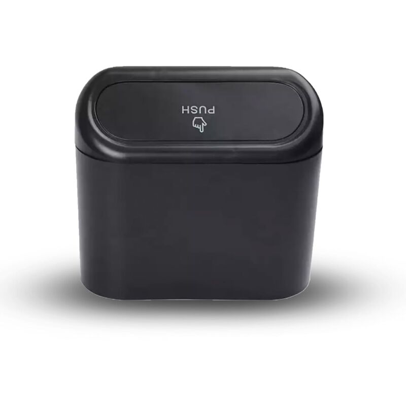 Image of Sollbry - Cestino per auto, grazioso accessorio per riporre e organizzare i rifiuti, piccolo cestino per auto, camera da letto e ufficio (nero, 15,5