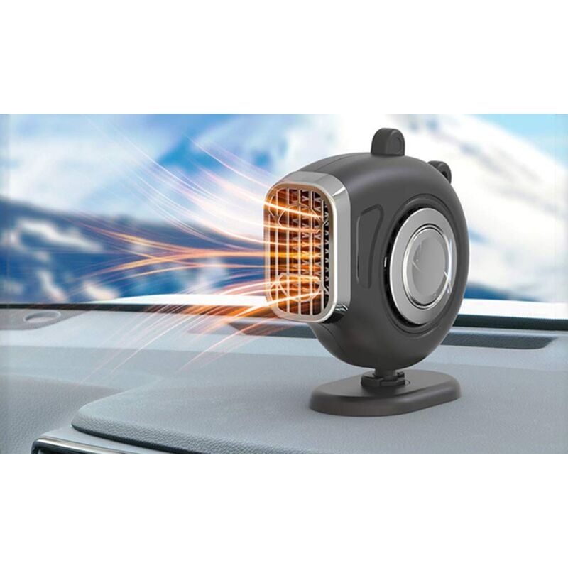 Sollbry - Chauffage de voiture, 12 v 150 w, désembueur et dégivreur de pare-brise portable, dégivreur rapide pour voiture, ventilateur de pare-brise