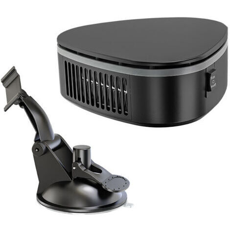 Sollbry Chauffage Soufflant de Voiture, 120 W Chauffage Voiture 12V, Chauffage et Ventilateur, Dégivreur de Voiture d'hiver à Rotation à 360°, avec Support à Ventouse