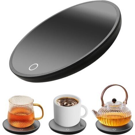 Sollbry Chauffe Tasse, Tasse Chauffante, Chauffe Tasse Electrique avec 2 Réglages de Température, Chauffe Boisson Portable Intelligent, Idéal comme Cadeau pour Le Bureau à Domicile ou la Fête des Père
