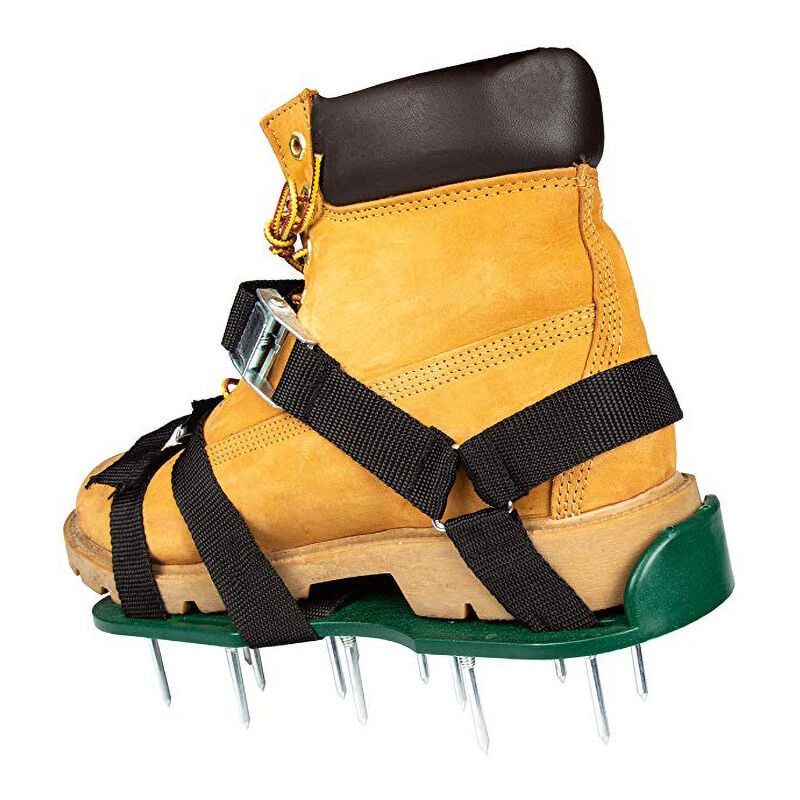 Sollbry - Chaussures d'aérateur de pelouse pour gazon, chaussures d'herbe pré-assemblées, outil de jardinage, taille unique, jardinage, entretien de