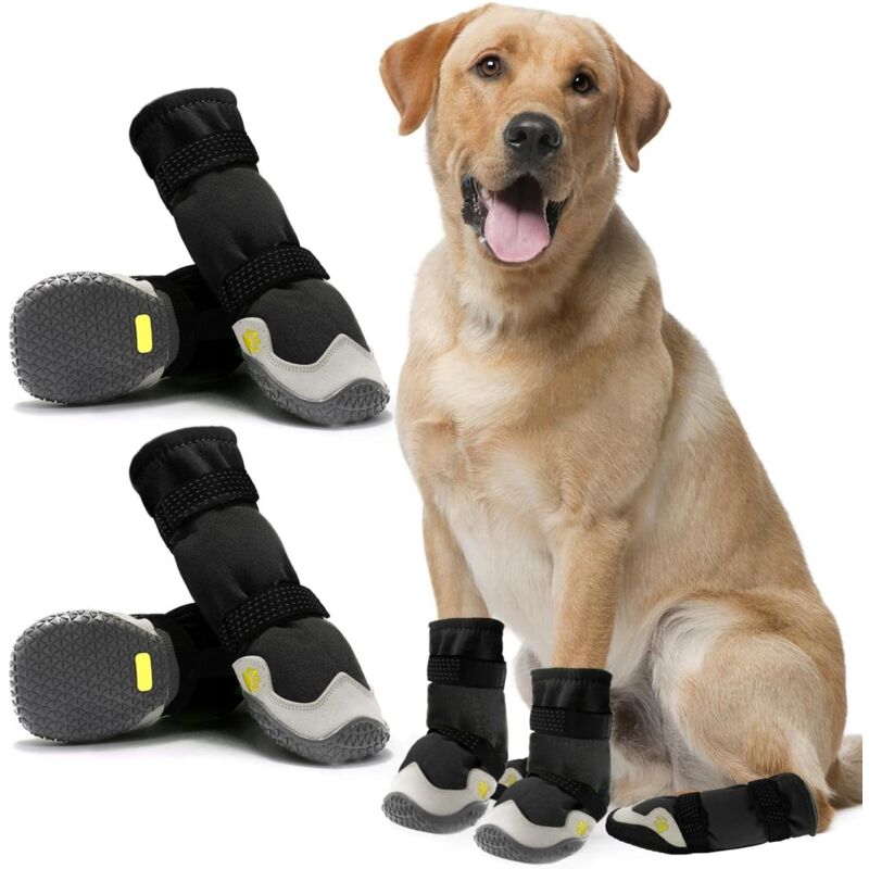 Chaussures pour chien pour chaussée chaude, bottes antidérapantes et protections de pattes pour l'été, les jours de pluie, bottes de neige