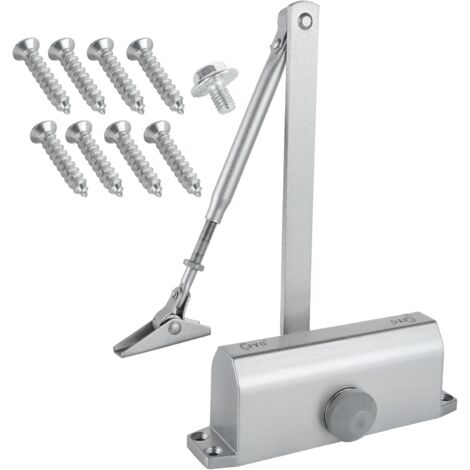 Sollbry Cierrapuertas hidráulico automático (45-65 kg), cierrapuertas ajustable, cierrapuertas automático ideal para puertas comerciales y residenciales.