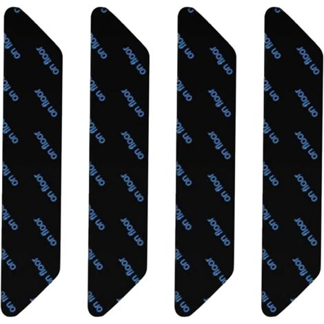 Sollbry Cinta adhesiva antideslizante para alfombras, 4 unidades, reutilizables, lavables y adhesivas. Protector de poliuretano que mantiene las alfombras y las esquinas en su lugar.