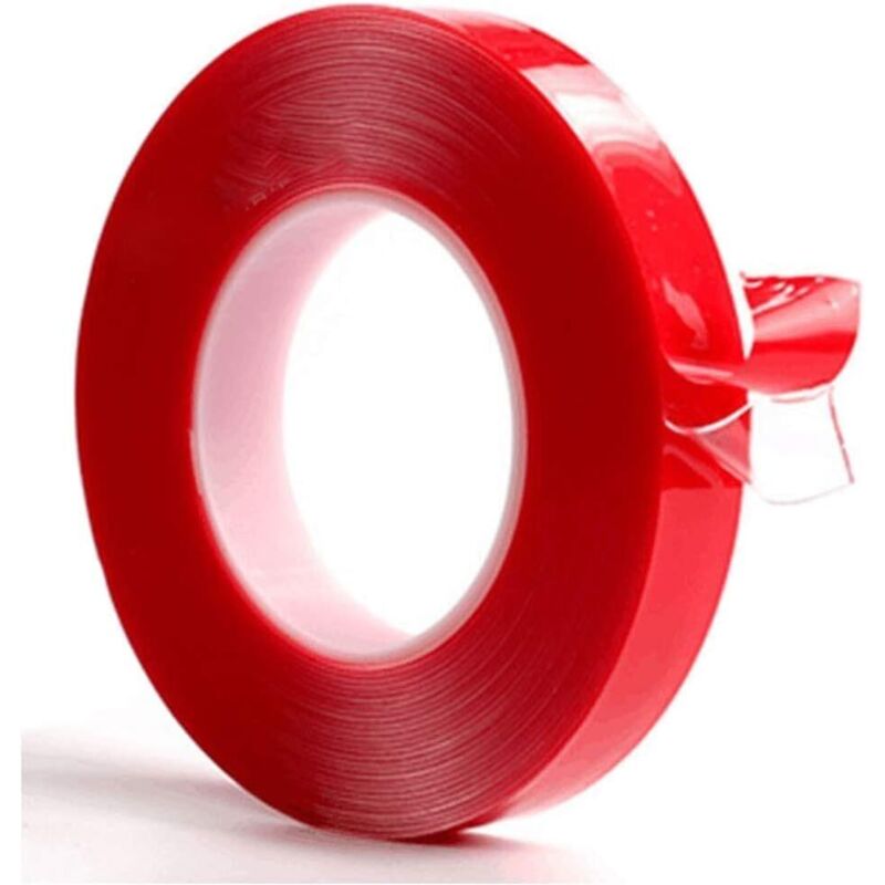 Sollbry - Cinta adhesiva de doble cara extra fuerte de 5 m y 12 mm (5 m de largo, 12 mm de ancho y 1 mm de grosor)