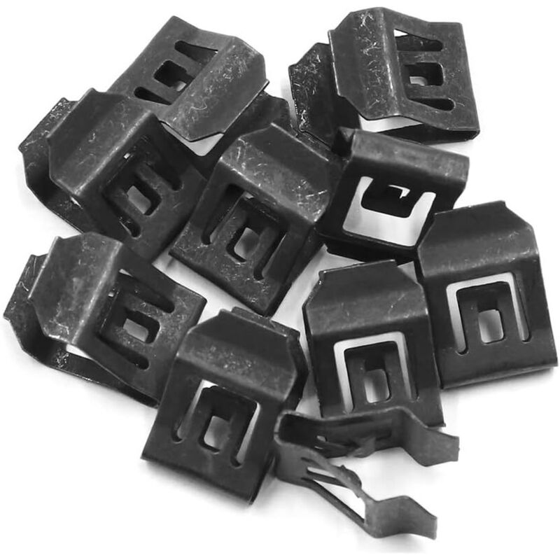 Sollbry - Clips de sujeción para consola de salpicadero de coche, clips metálicos de 16 x 10,5 mm, 10 unidades
