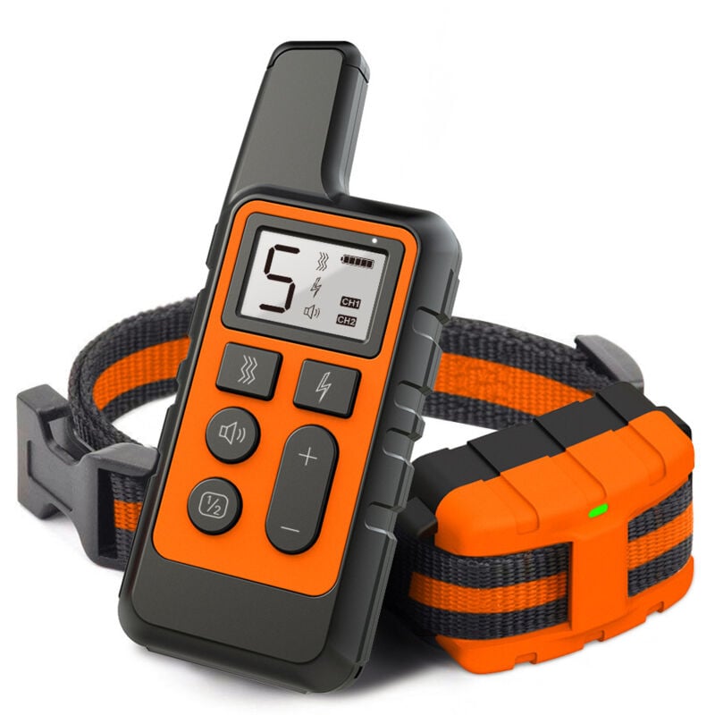 Sollbry - Collier de Dressage pour Chien, Collier Electrique pour Chien Étanche Rechargeable, Télécommande 500 m