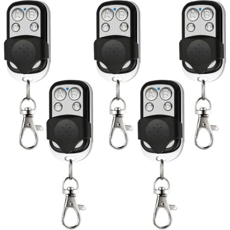 Sollbry Control remoto inalámbrico universal para puerta de garaje (paquete de 5) de 433 MHz con cubierta deslizante.