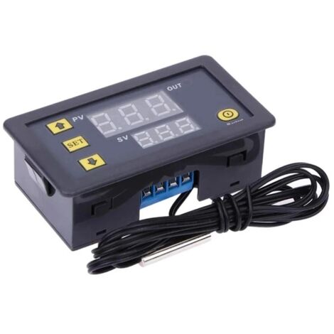 Sollbry Controlador de temperatura, interruptor de control de temperatura, microplaca de control de temperatura, termostato de 12 V y programador de temperatura (79 x 43 x 26 mm)