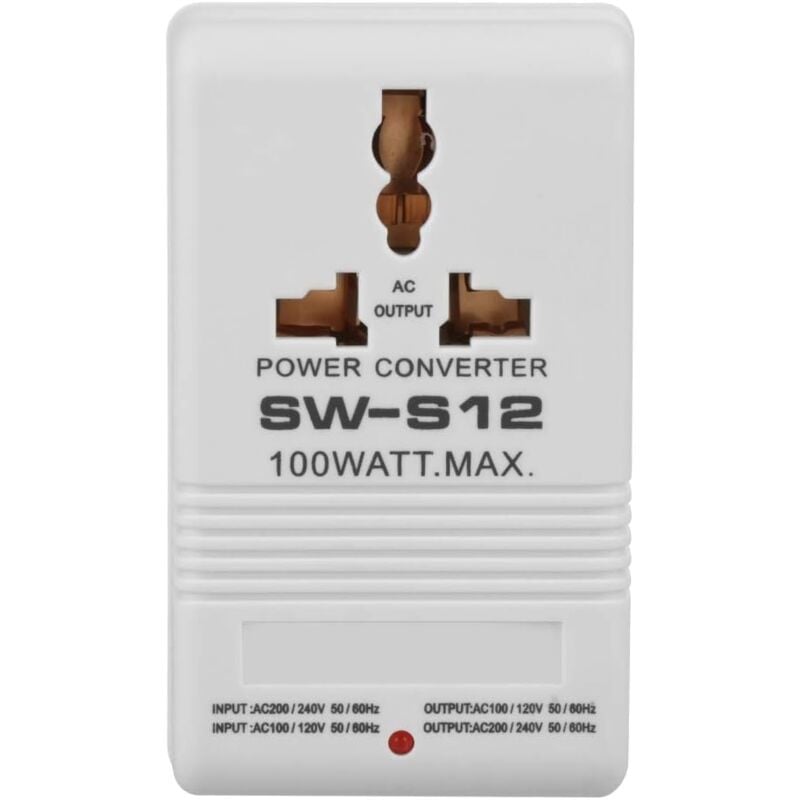 Sollbry - Convertisseur de puissance 100 w ac 110 V/120 v vers 220 V/240 v Convertisseur de tension élévateur et abaisseur Transformateur adaptateur