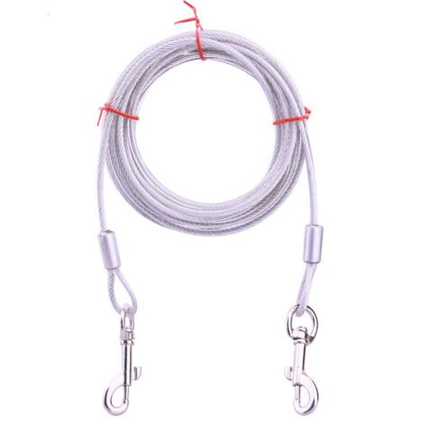Sollbry Correa para perros de hasta 80 kg, ideal para perros pequeños, medianos y grandes (blanco, 5 m)