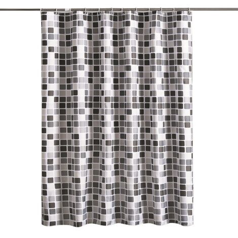 Sollbry Cortina de ducha antimoho de 200 x 200 cm, de tela gruesa y lavable, con 12 ganchos, impermeable, antibacteriana y de secado rápido, para bañera y baño.