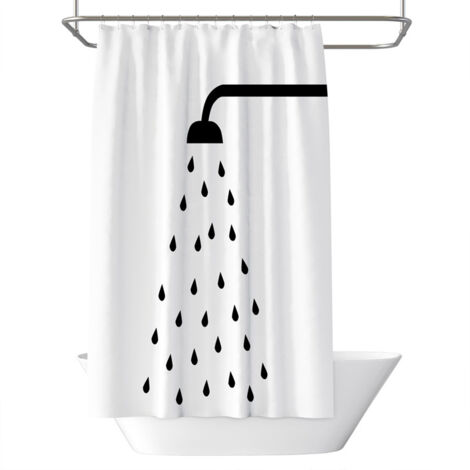 Sollbry Cortina de ducha de 180 x 180 cm, de secado rápido, antimoho, impermeable, lavable, accesorio de baño.