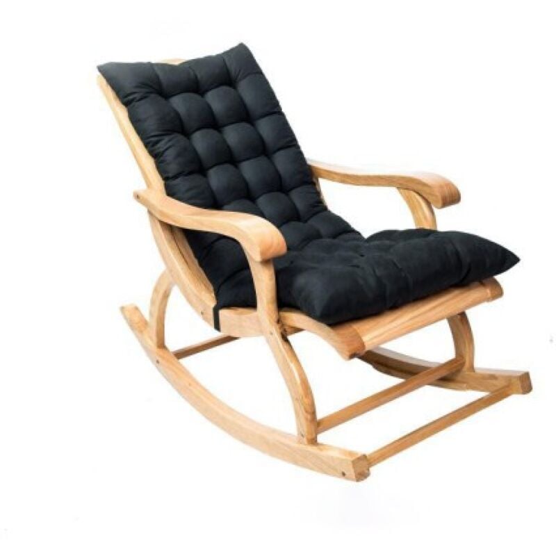Coussin de chaise à bascule, ensemble de coussins de chaise à bascule intérieur/extérieur, coussin de chaise de patio rembourré antidérapant - Sollbry
