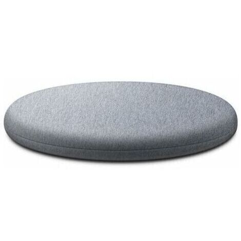 Sollbry Coussin rond en mousse à mémoire de forme, tapis lavable confortable et respirant pour chambre à coucher (gris clair 30 cm)