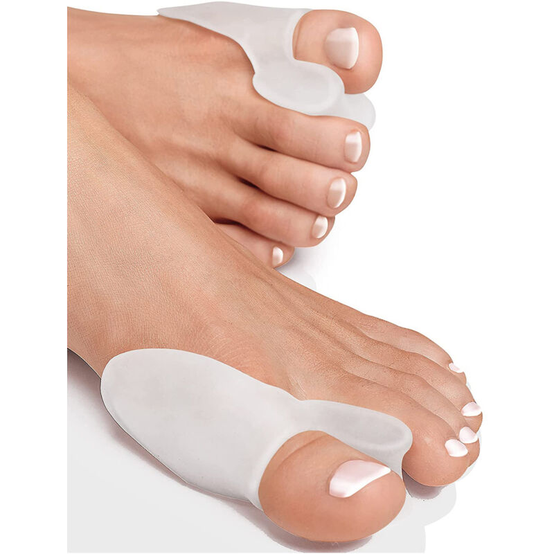 Coussinets en gel pour gros orteils, soulagement des oignons, écarteur de gros orteils, attelle orthopédique pour oignons, protection pour oignons, à