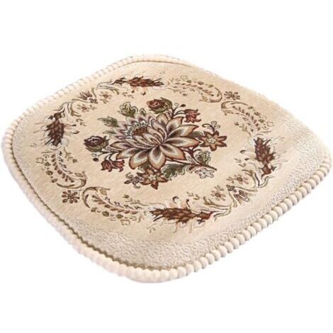Sollbry Coussins de chaise, coussins de chaise à broderie florale européenne avec attache, coussin de siège de chaise de salle à manger lavable pour salle à manger, salon, cuisine, décoration de chais