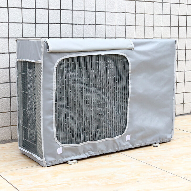 Couverture climatiseur extérieur, protection climatiseur extérieur universel imperméable Anti-poussière Anti-neige cache climatiseur Extérieur, Gris