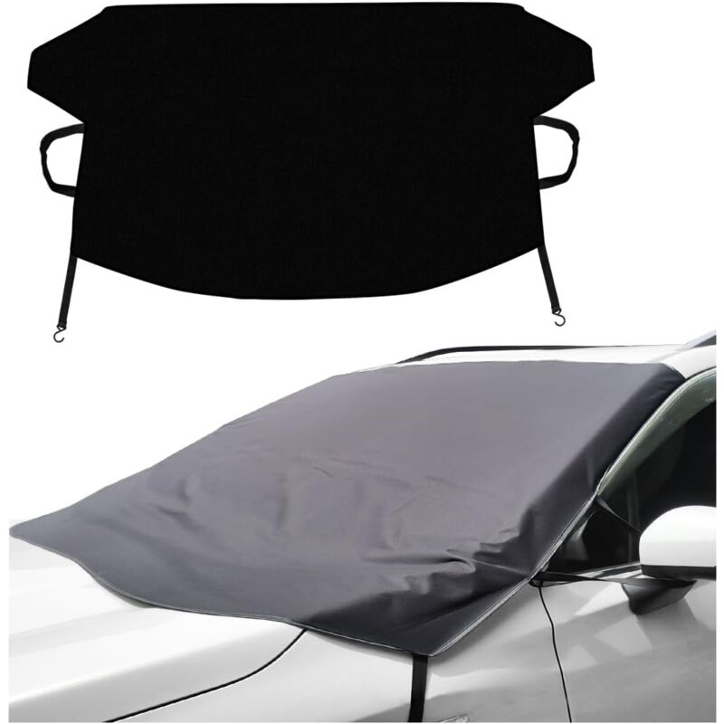 Sollbry - Couverture Pare-Brise Voiture, Bache de Protection Hiver pour Véhicules, Protege Pare Brise Givre et Fenetre Avant, Contre Neige, Gel,