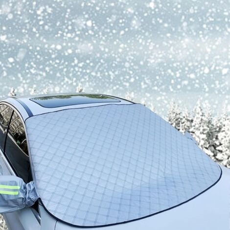 Sollbry Couverture Pare-Brise Voiture,Magnétique Bâche Pare Brise Protection Couverture Repliable avec Couvercle de Rétroviseur,Universelle pour Anti Givre,Neige,Glace,UV,Pluie & Soleil (148 x 120 cm)