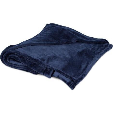 Sollbry Couvertures en peluche - Bleu marine (bleu) - Couverture de canapé ultra douce - Jeté de canapé léger - Microfibre polyester - Voyage facile - Lit - 50 x 60 in