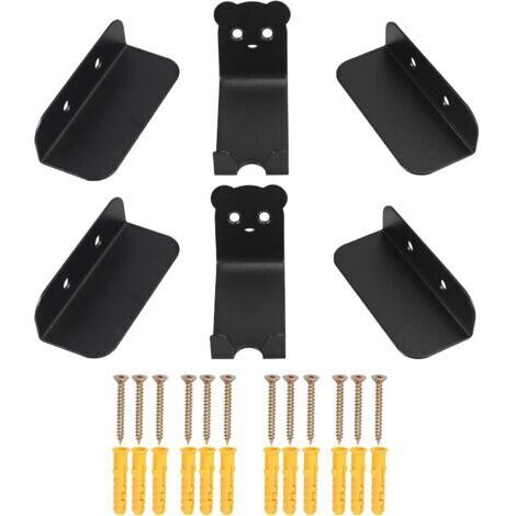 Sollbry Crochet de pédale de fixation murale pour vélo, 2 pièces de supports de fixation murale pour vélo pour vélo, stockage mural, porte-pneus, noir