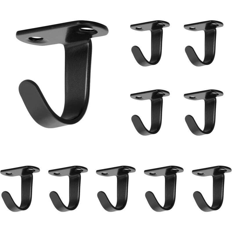 Sollbry - Crochets de plafond à vis en acier inoxydable, crochets pour serviettes/peignoirs sous étagère, crochets robustes pour salle de bain,