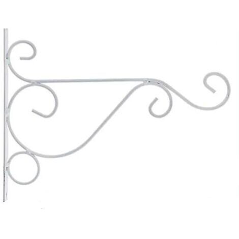 Sollbry Crochets muraux décoratifs en Fer avec vis pour mangeoire à Oiseaux, lanternes, 26 cm Blanc