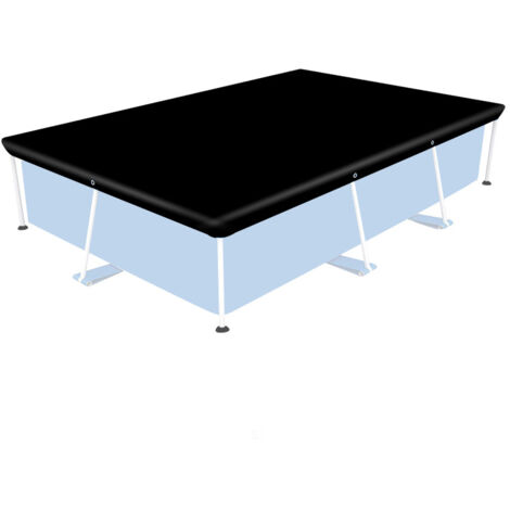 Sollbry Cubierta de piscina rectangular para estructuras elevadas, protector resistente para piscinas de estructura rectangular
