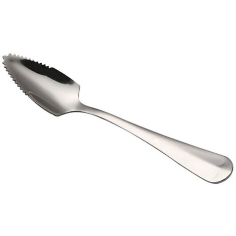 Sollbry Cuillères à pamplemousse en acier inoxydable, cuillère à pamplemousse dentelée, adaptées aux agrumes, aux kiwis, aux salades et aux desserts, lot de 6