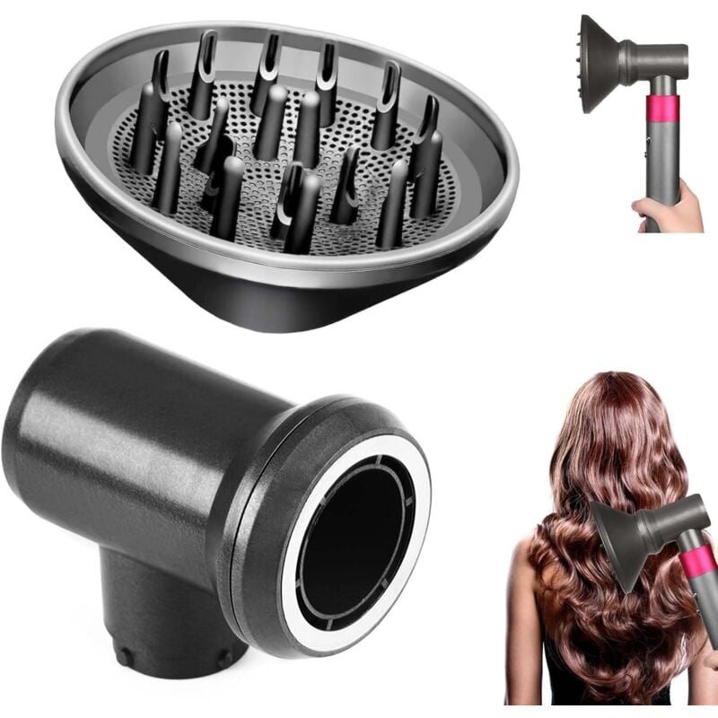 Diffuseur et adaptateur pour Dyson Airwrap Styler HS01 HS03 HS05, adaptateur Transformez pour Airwrap Styler en une combinaison de sèche-cheveux