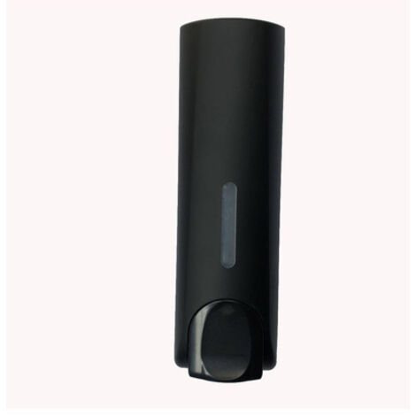 Sollbry Dispensador de jabón de pared negro mate para gel de ducha, champú y acondicionador (21,5 x 7,5 x 6,2 cm)