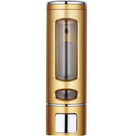 Sollbry Distributeur de savon mural 400 ml en plastique liquide doré Tyrant pour cuisine et salle de bain, hôtels, lieux publics, hôpitaux, maisons