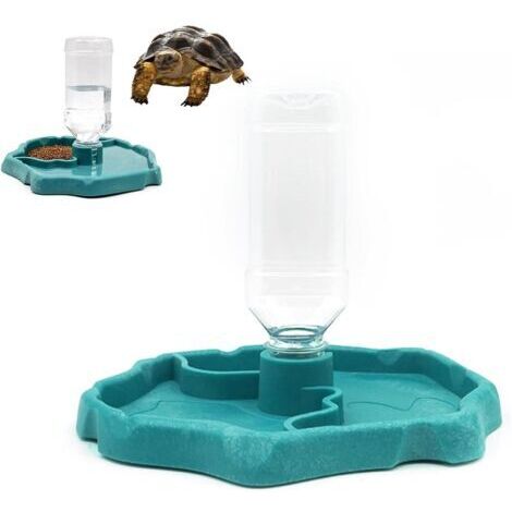 Sollbry Distributeur d'eau pour Reptile-Distributeur Reptiles 2 en 1 - Automatisée - Convient pour Tortues, Geckos