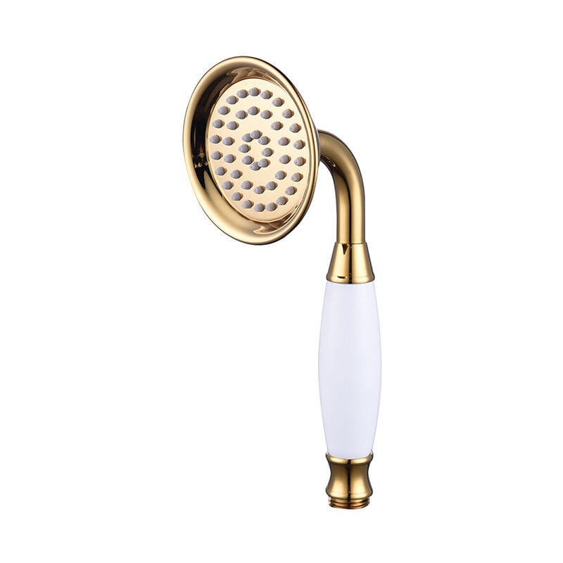 Sollbry - Douchette Douche Salle de Bain Laiton Douche a Main Portable Seulement Pommeau Douche Or Titane Douchette Universelle de Massage