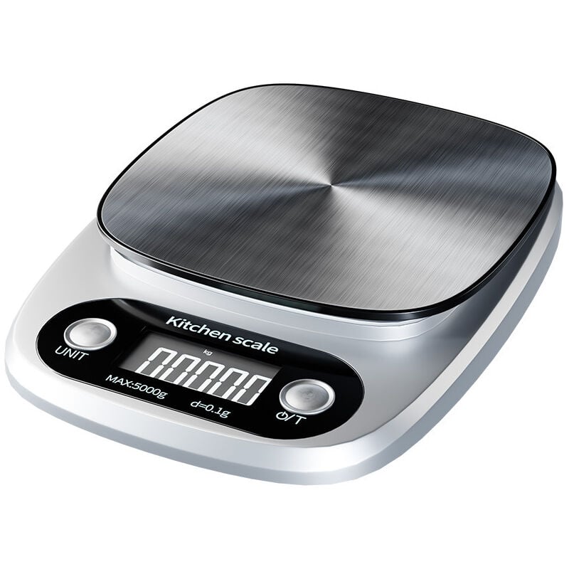 Chelles de cuisine échelle numérique, 3kg / 0.1g balances électriques petits appareils de cuisine en acier inoxydable, Mini Smart Smart Water Proof