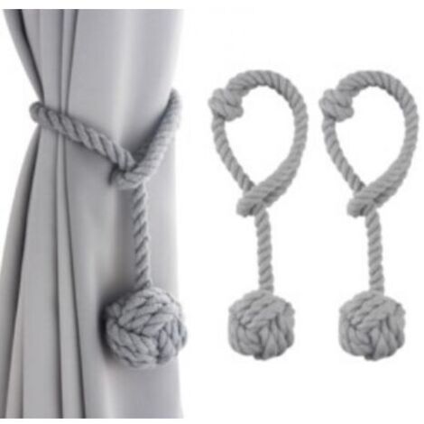 Sollbry Embrasses de rideaux, lot de 2 embrasses de rideaux en corde, embrasses de rideaux robustes pour rideaux, embrasses de rideaux d'intérieur et d'extérieur, embrasses de rideaux décoratives rura