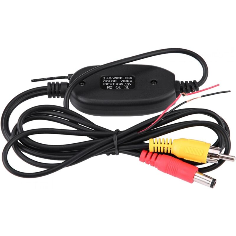 Sollbry - metteur vidéo de caméra arrière, DC12V rca vidéo 2.4Ghz Kit émetteur et récepteur sans fil pour système de surveillance de caméra de recul