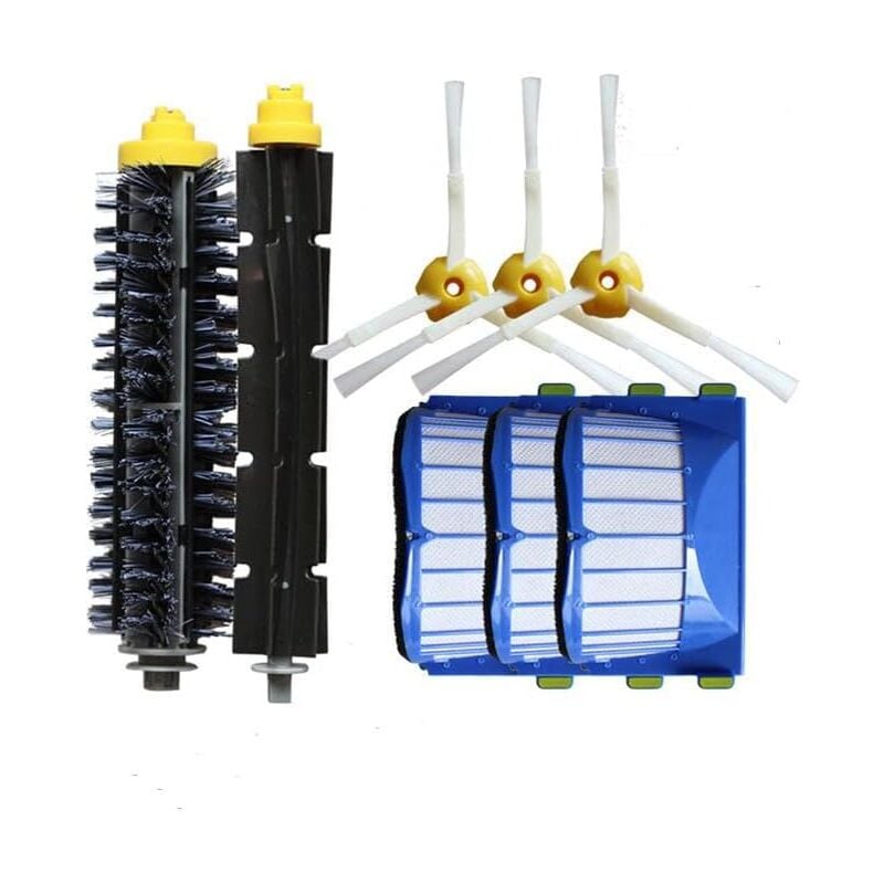 Ensemble d'accessoires de 8 pièces pour Robot série 600, Accessoires d'aspirateur, 2 brosses, 3 filtres, 3 brosses latérales - Sollbry