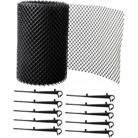 Sollbry ensemble de filet anti-chute, filet de protection de lame de gouttière, filtre de protection de gouttière, filet de réservoir d'eau, couverture en maille, filet de grille de jardin, filet de f