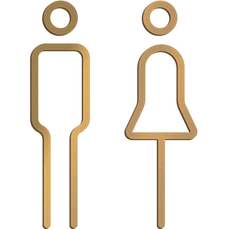 Sollbry - ensemble de panneaux de toilettes pour hommes et femmes, panneaux de salle de bain, panneaux de toilettes décoratifs en métal, panneaux de