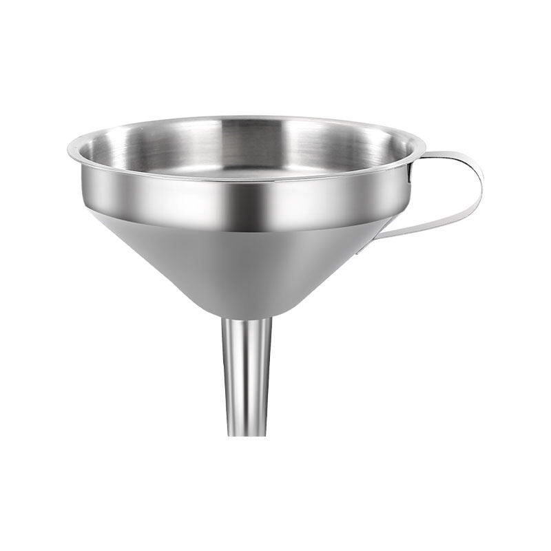 Sollbry - Entonnoir en acier inoxydable avec filtre amovible, 13 cm, argent