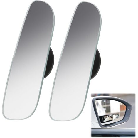 Sollbry Espejos convexos para puntos ciegos (paquete de 2), sin marco, para autos, SUV y motocicletas. Espejos exteriores ajustables 360°, gran angular HD, con adhesivo, impermeables y duraderos.