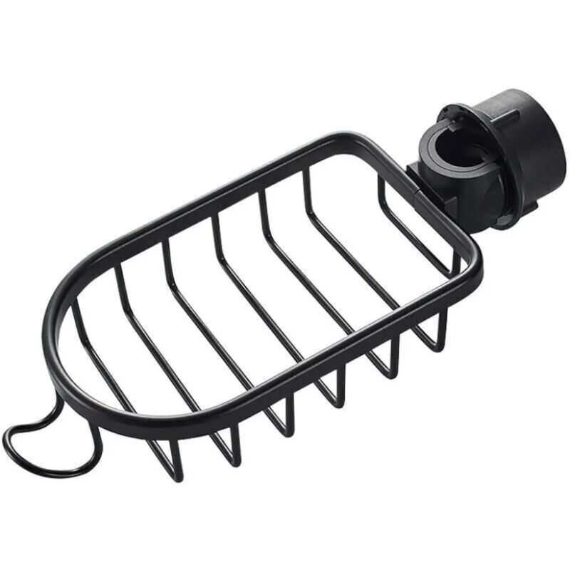 Sollbry - tagère Douche Sans Percage , Noir Étagère Salle de Bain, Porte Savon Barre Douche, Support Douche, Serviteur Douche pour Shampooing