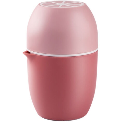 Sollbry Exprimidor manual de cítricos con diseño único en forma de limón, dos modos de uso para diferentes frutas (Rosa)