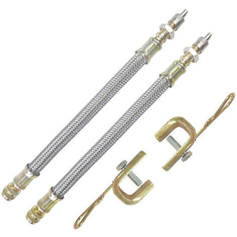 Sollbry Extension Valve de Pneu, Pneu Valve Rallonge pour Pneu de Camion, Bus et Remorque, 18cm, Lot de 2
