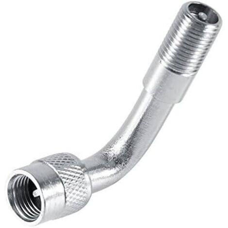 Sollbry extensiones de vástago de neumático, adaptador universal de 90 grados para válvula de neumático de coche, motocicleta, bicicleta y camión (90°)