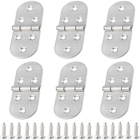 Sollbry Fenêtre Charnière en Acier INOX Trous Charnière de Trappe Connecteur de charnière en Acier Inoxydable Charnière de Table Pliable Charnières pour La Maison Meubles Matériel Armoire Porte Tiroir