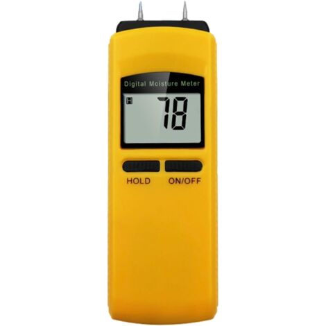 Sollbry Feuchtigkeitsmesser für Holz, Feuchtigkeitsdetektor Holzdetektor Tragbarer Hygrometer Holzfeuchtigkeitstester mit HD-LCD-Display Dropshipping zum Erkennen von Feuchtigkeit in Holz usw. (Batter
